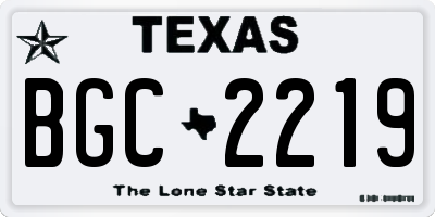TX license plate BGC2219