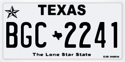 TX license plate BGC2241