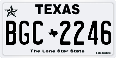TX license plate BGC2246