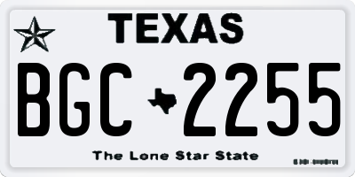 TX license plate BGC2255