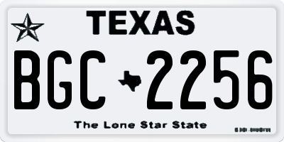 TX license plate BGC2256