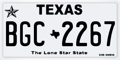 TX license plate BGC2267