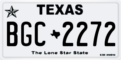 TX license plate BGC2272