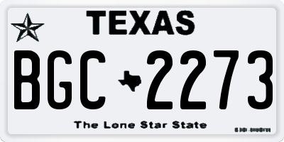 TX license plate BGC2273