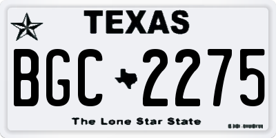 TX license plate BGC2275