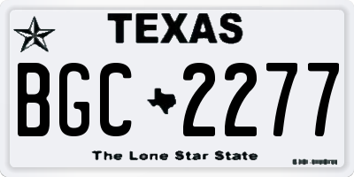 TX license plate BGC2277