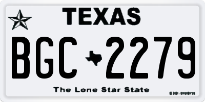TX license plate BGC2279