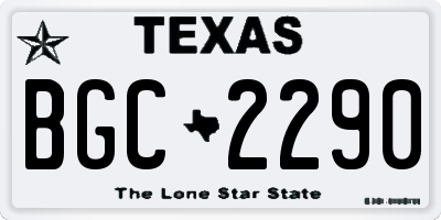 TX license plate BGC2290