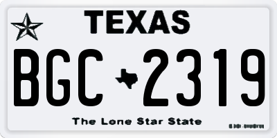 TX license plate BGC2319