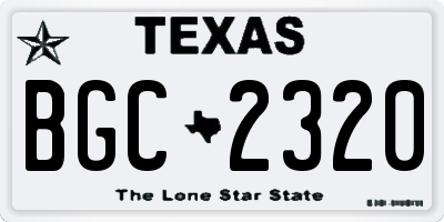 TX license plate BGC2320