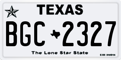TX license plate BGC2327