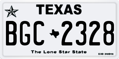 TX license plate BGC2328