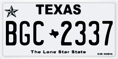 TX license plate BGC2337