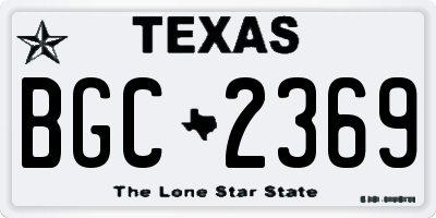 TX license plate BGC2369