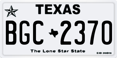 TX license plate BGC2370