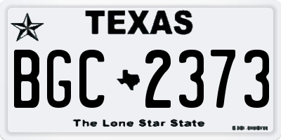 TX license plate BGC2373