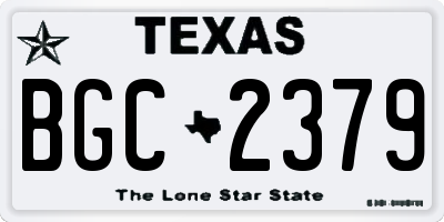 TX license plate BGC2379