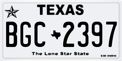 TX license plate BGC2397