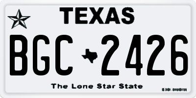 TX license plate BGC2426