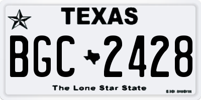 TX license plate BGC2428