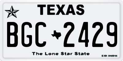 TX license plate BGC2429