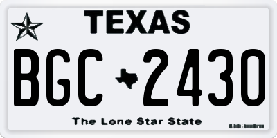 TX license plate BGC2430