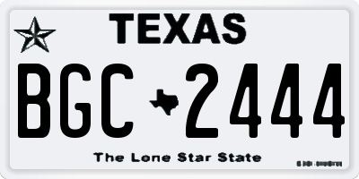 TX license plate BGC2444