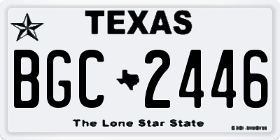 TX license plate BGC2446