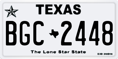 TX license plate BGC2448