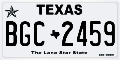 TX license plate BGC2459