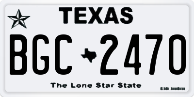 TX license plate BGC2470
