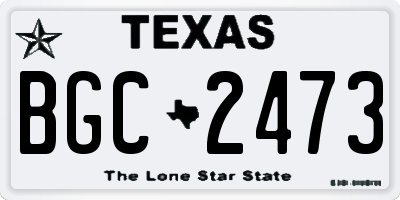 TX license plate BGC2473