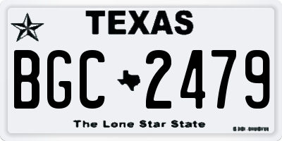 TX license plate BGC2479