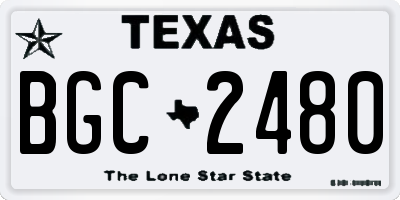TX license plate BGC2480