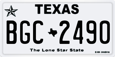 TX license plate BGC2490