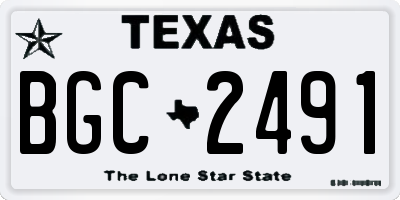 TX license plate BGC2491