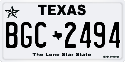 TX license plate BGC2494