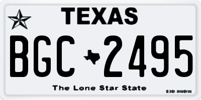 TX license plate BGC2495