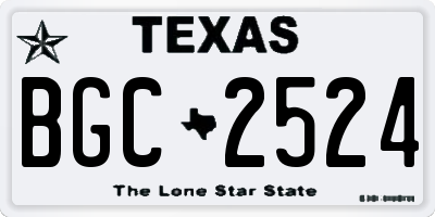 TX license plate BGC2524