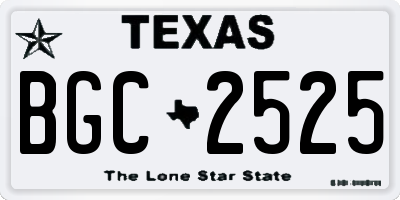 TX license plate BGC2525