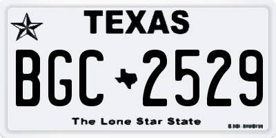TX license plate BGC2529