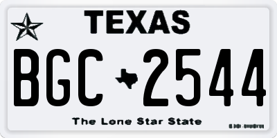 TX license plate BGC2544