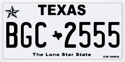 TX license plate BGC2555