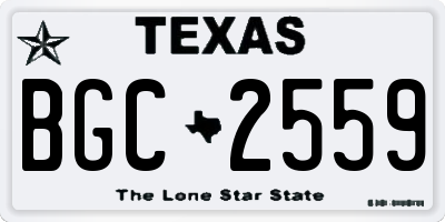 TX license plate BGC2559