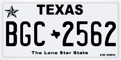 TX license plate BGC2562