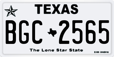 TX license plate BGC2565