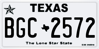 TX license plate BGC2572