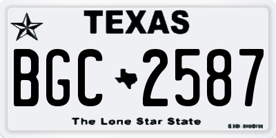 TX license plate BGC2587