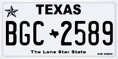 TX license plate BGC2589