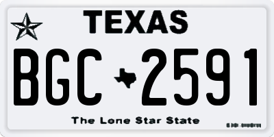 TX license plate BGC2591